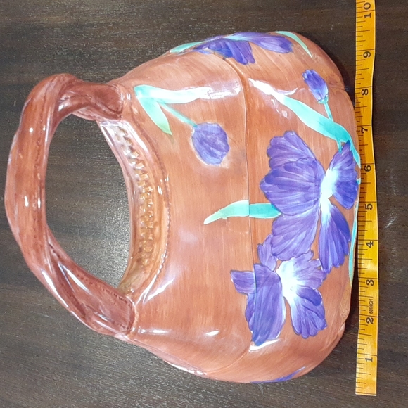 Cookie Jar Ceramic with Purple Irises - Picture 5 of 14